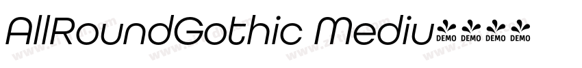 AllRoundGothic Mediu字体转换
